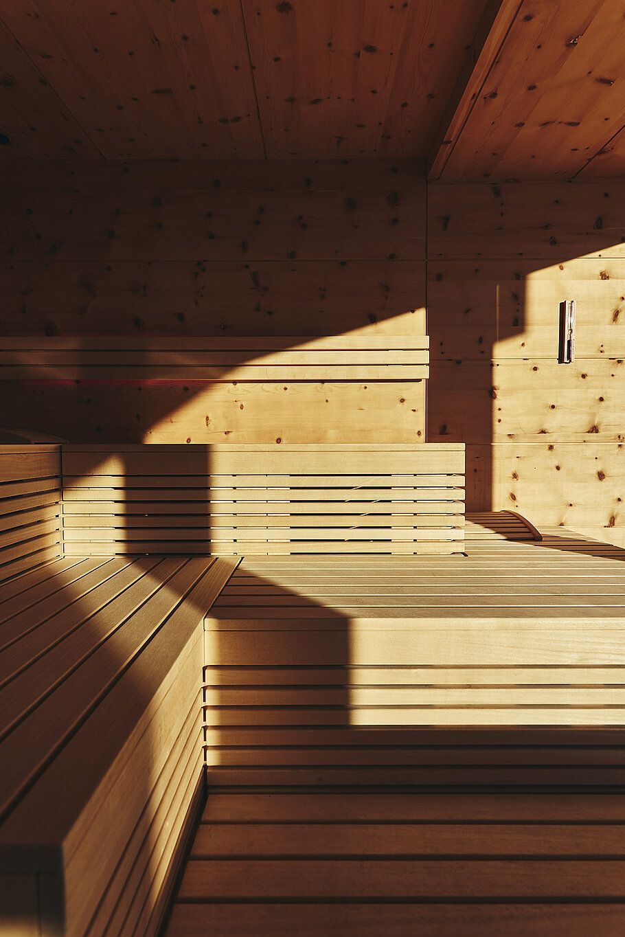 Interior view of the rooftop sauna Hotel Bussi Baby